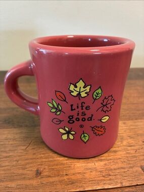 Life Is Good Ceramic Mug with Autumn/Fall Leaf Leaves “Do what you like.”